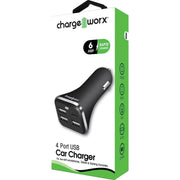 Chargeworx Adaptador Para Auto 3 Entrada USB Y Tipo C - Farmacias Arrocha