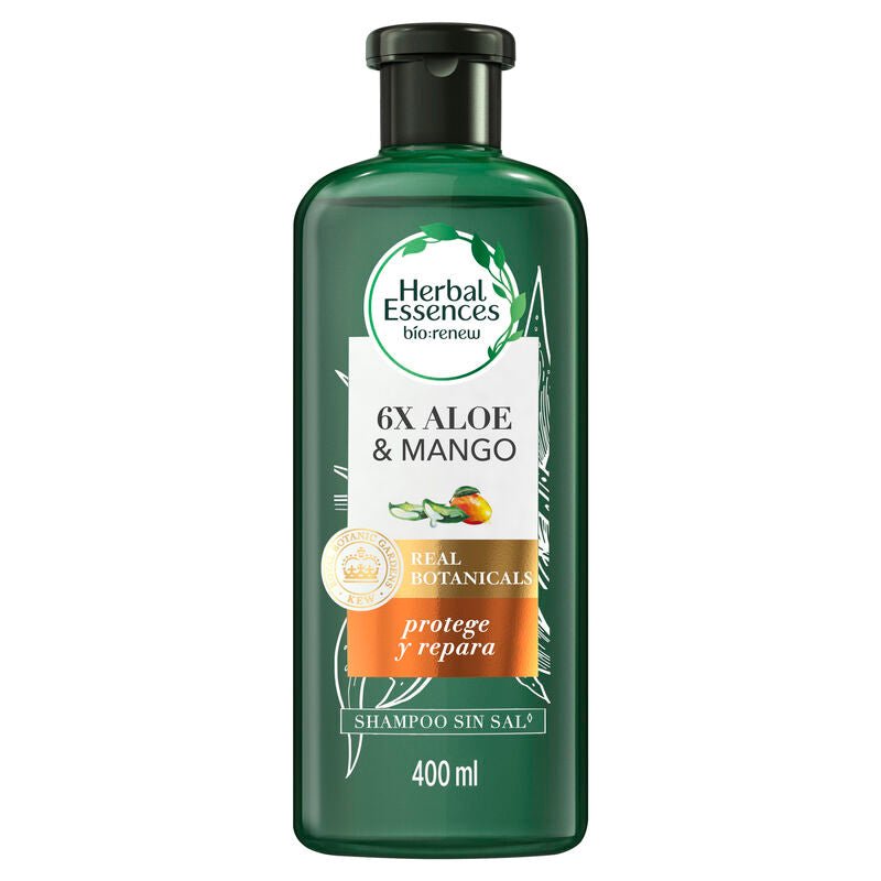 Shampoo Herbal Essences Bio:renew 6x Aloe & Mango Protege & Repara 400 ml - Farmacias Arrocha
