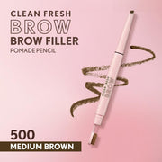 Covergirl Clean Fresh Brow Filler Pomade Pencil Medium Brown 500 - Farmacias Arrocha