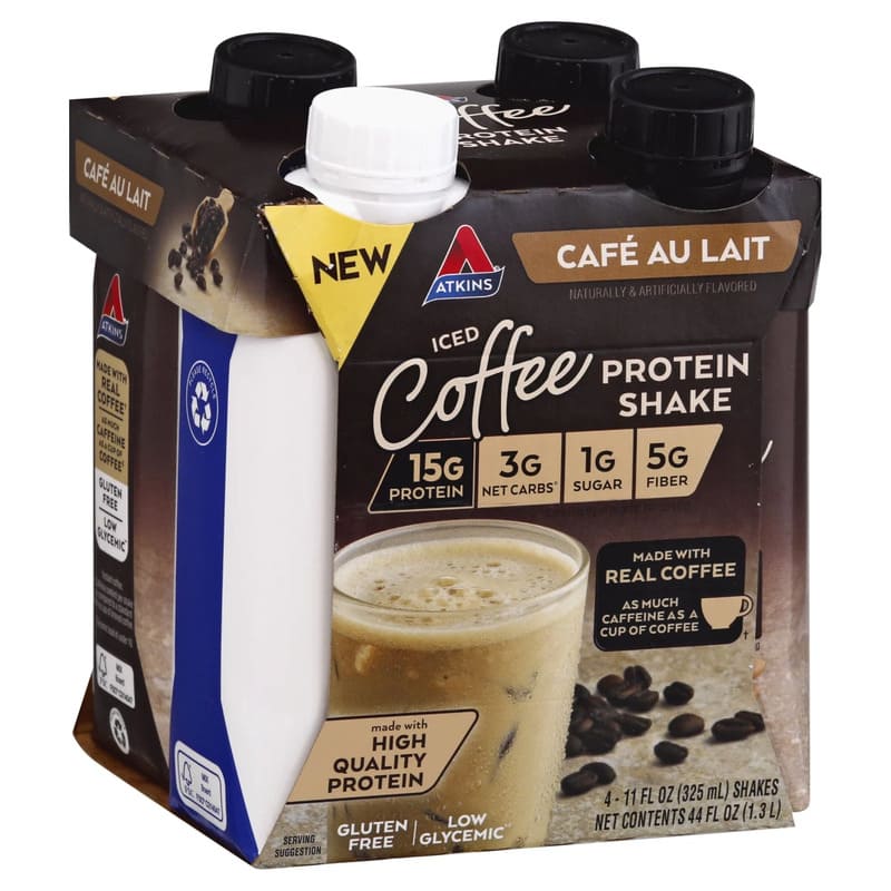 Atkins Ice Coffee Au Lait 4Pk - Farmacias Arrocha
