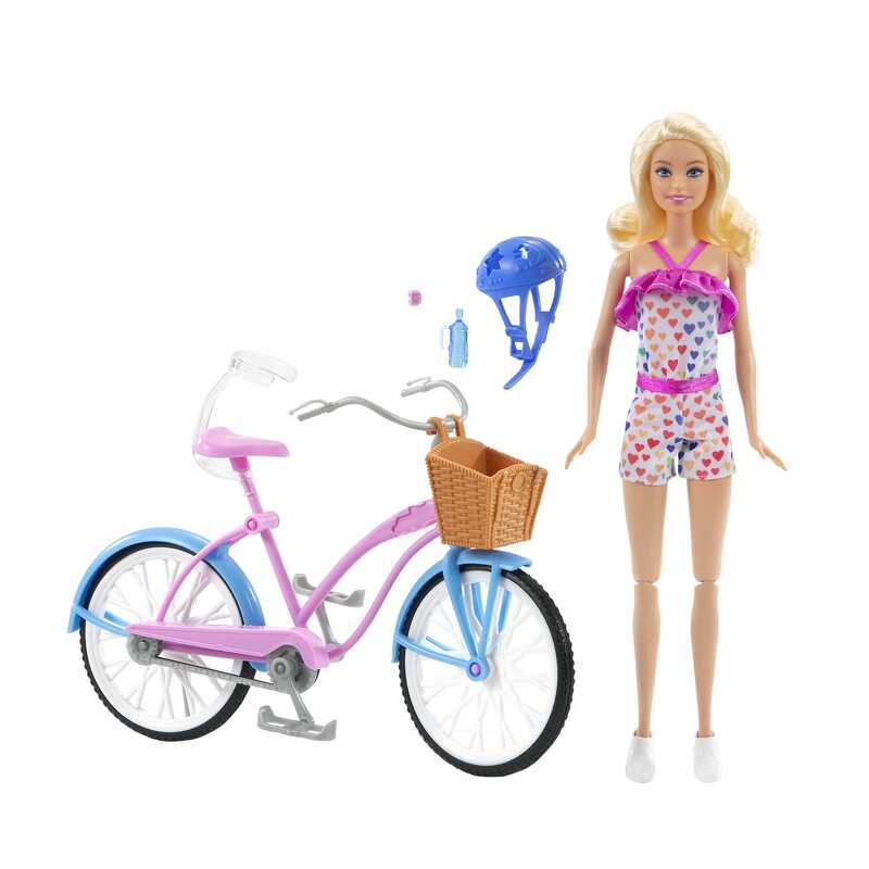 Barbie Muñeca Paseo en Bicicleta con Casco y Botella de agua - Farmacias Arrocha
