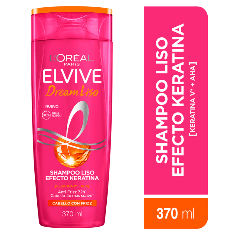 Shampoo Elvive Dream Liso L'OREAL PARIS 370 Ml - Farmacias Arrocha