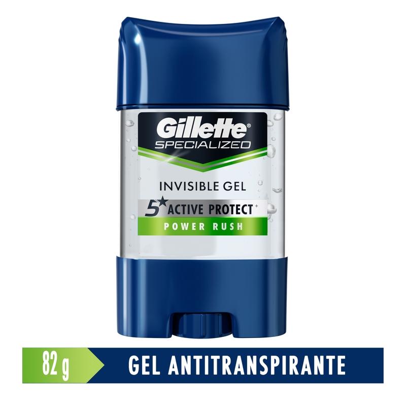 Gel Invisible Antitranspirante Gillette Specialized Power Rush 82 g - Farmacias Arrocha