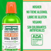 TheraBreath Mild Mint Enjuague Bucal Formulado por Dentistas 16oz - Farmacias Arrocha