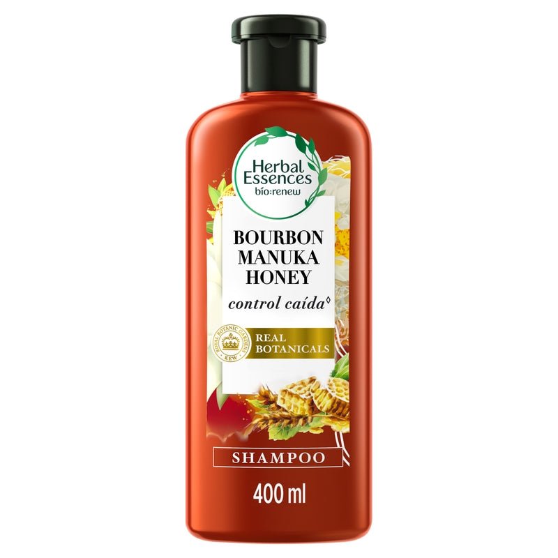 Shampoo Herbal Essences Bio:renew Bourbon Manuka Honey 400 ml - Farmacias Arrocha