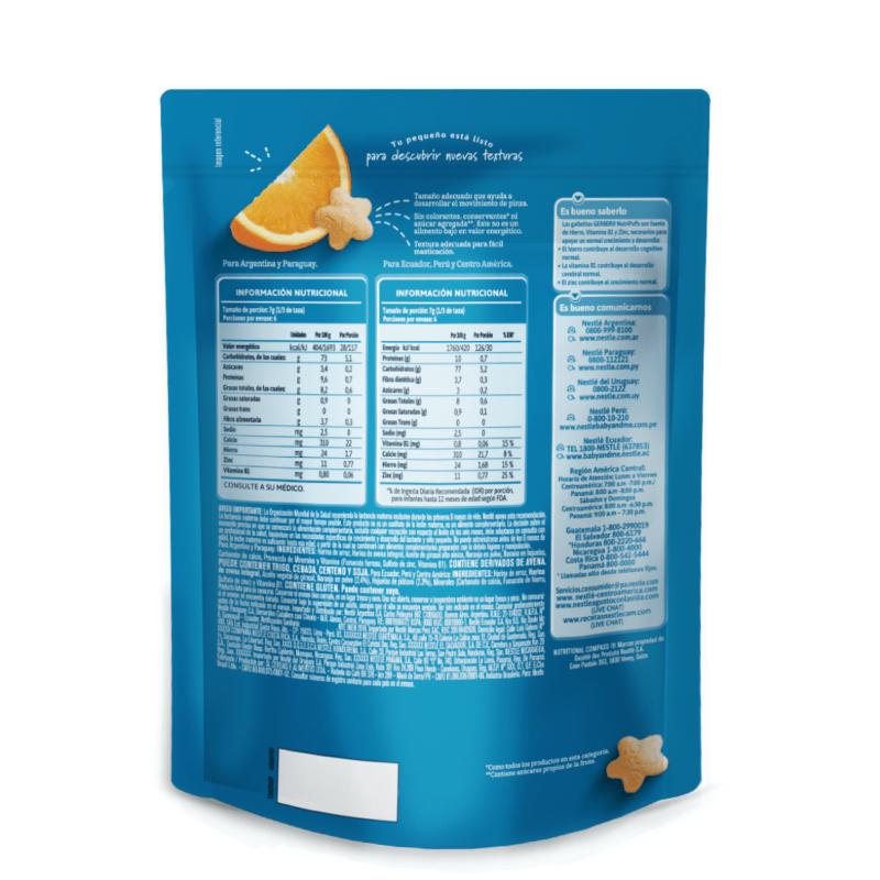 Gerber Nutripuffs Banana Naranja 42G - Farmacias Arrocha