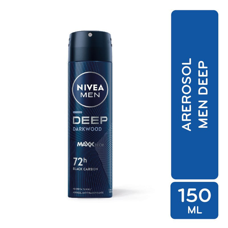 Nivea Deo Spray Deep Men 12/150 Ml - Farmacias Arrocha