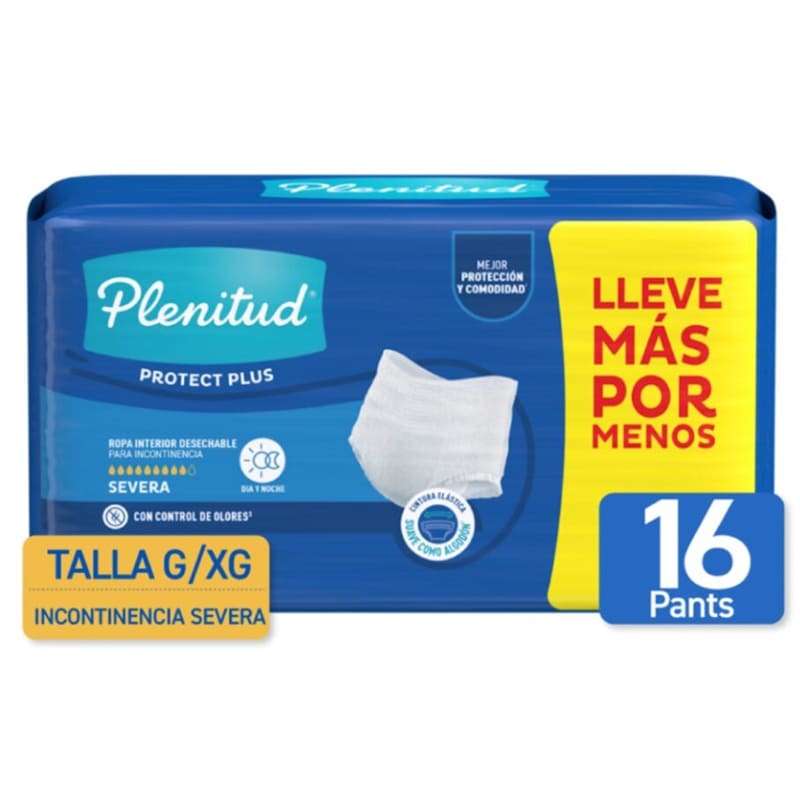 Ropa Interior Desechable Adulto Plenitud Protect Plus G/XG 16U - Farmacias Arrocha