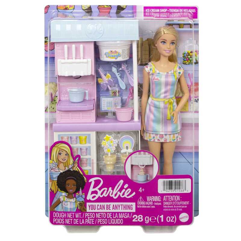 Barbie Profesiones Set de Juego Heladería Con Muñeca - Farmacias Arrocha