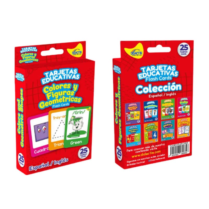 Didactin Flash Cards Es  Ing Colores Y Fig Geo - Farmacias Arrocha