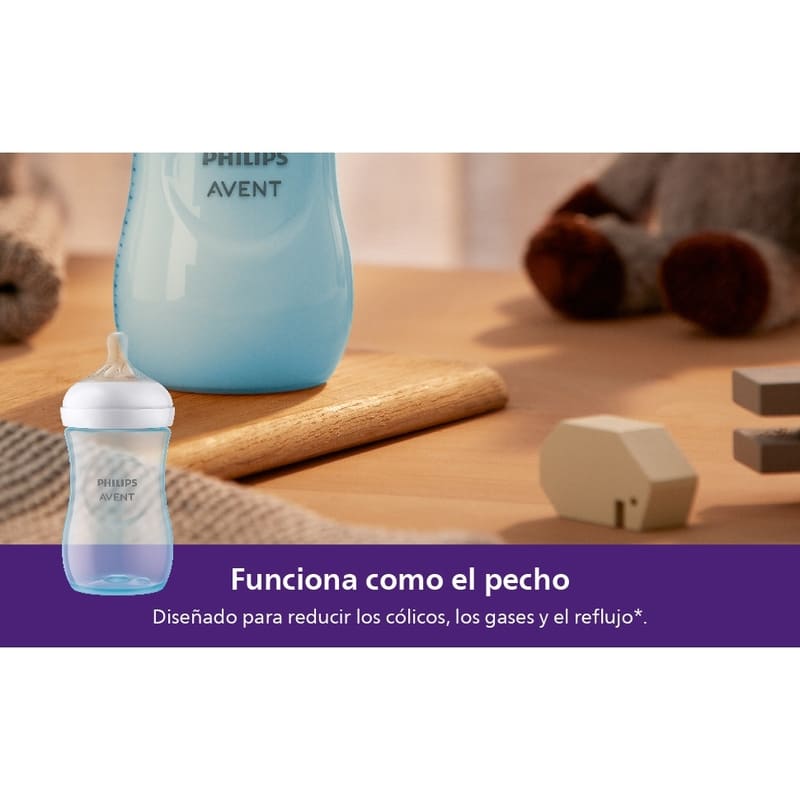 Avent Biberon Natural Response 9Oz. Azul - Farmacias Arrocha