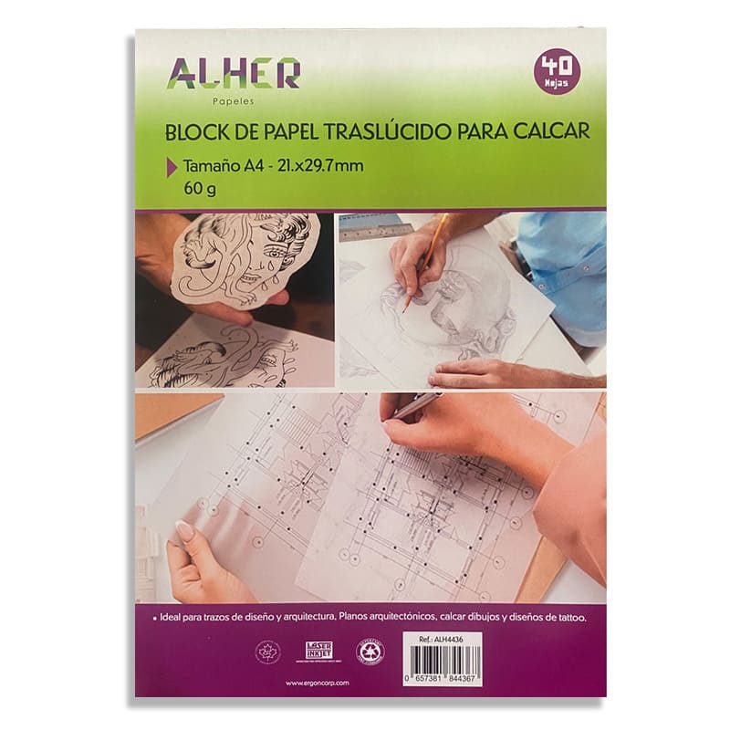 Alher Block Papel Translucido Para Calcar 40H - Farmacias Arrocha