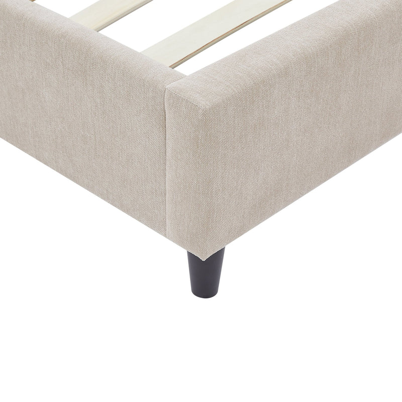 Cama tapizada con respaldar lineas Beige - Farmacias Arrocha