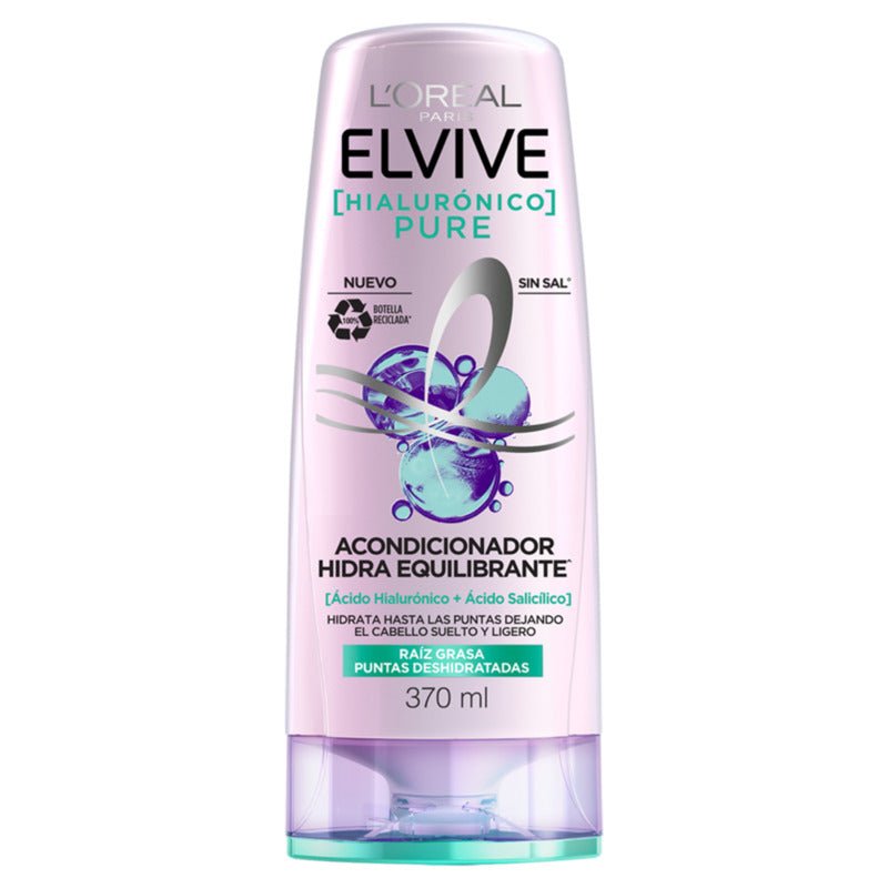 L'Oreal ElVive Acondicionador Hidra Hialurónico Pure 370Ml - Farmacias Arrocha