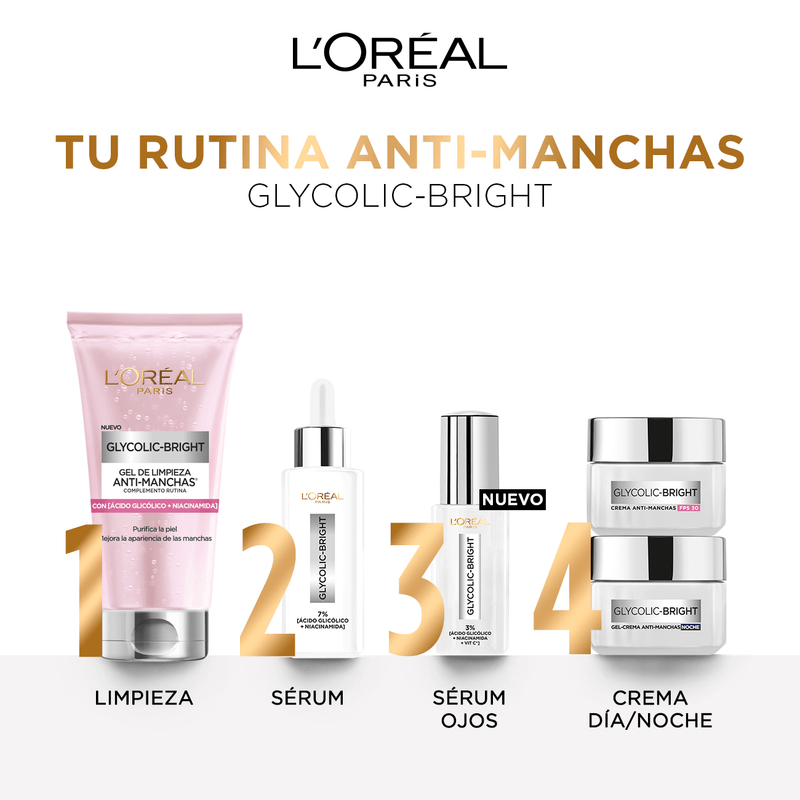 Serum ojos Glycolic Bright L'Oreal Paris 20 ml - Farmacias Arrocha