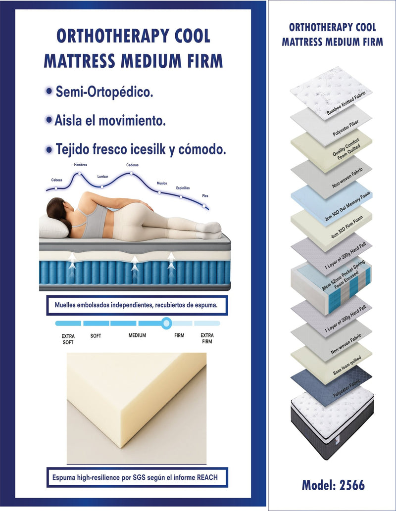 OTHOTHERAPY COOL MATTRESS MEDIUM FIRM - Farmacias Arrocha