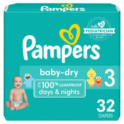 Pañales Pampers Baby Dry Talla 2, 32 unidades - Farmacias Arrocha