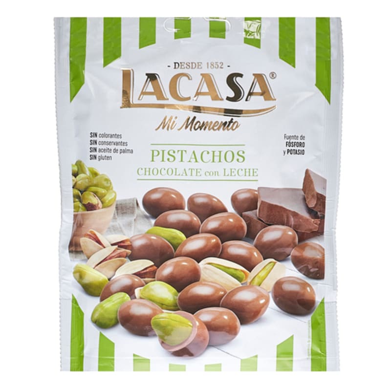LaCasa Choco Leche Lcasa Pistachos Bag 100Ge - Farmacias Arrocha