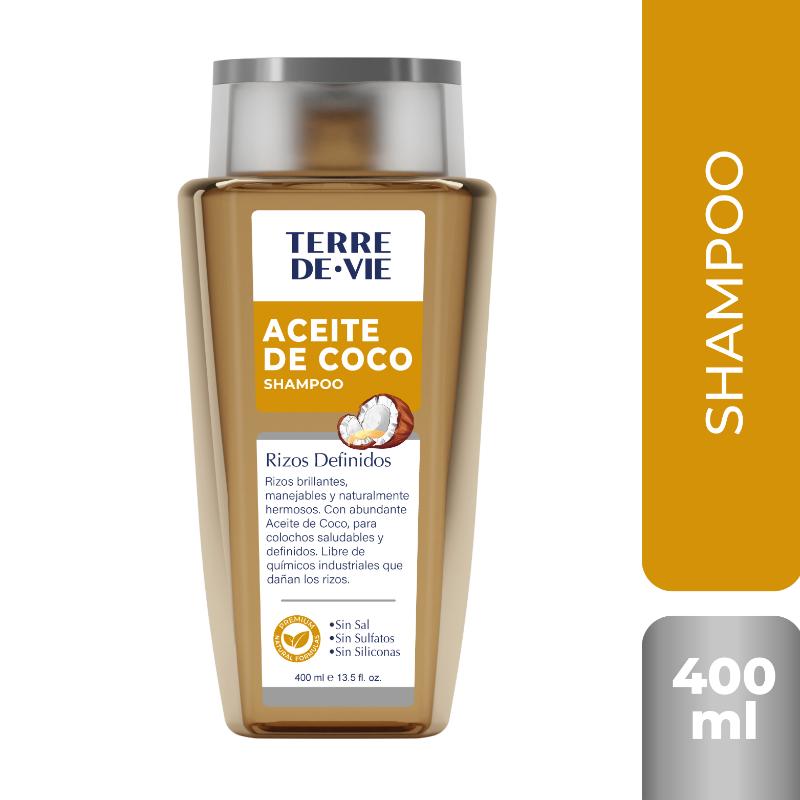 Terre De Vie Shampoo Aceite de Coco Rizos Definidos 400Ml - Farmacias Arrocha