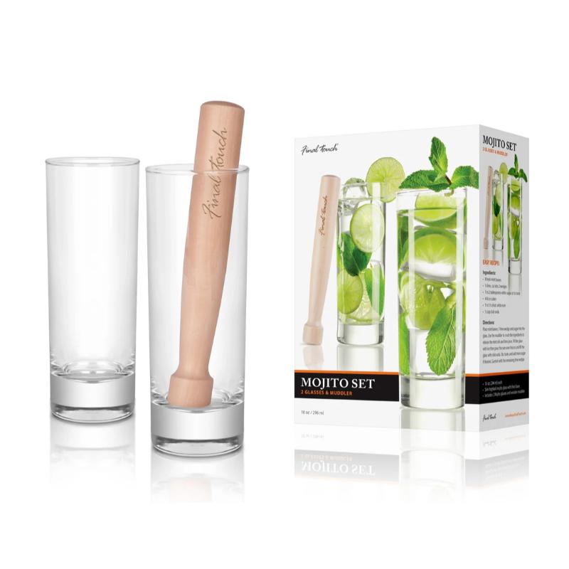 Final Touch Set De Vasos Para Mojitos Con Mortero - Farmacias Arrocha