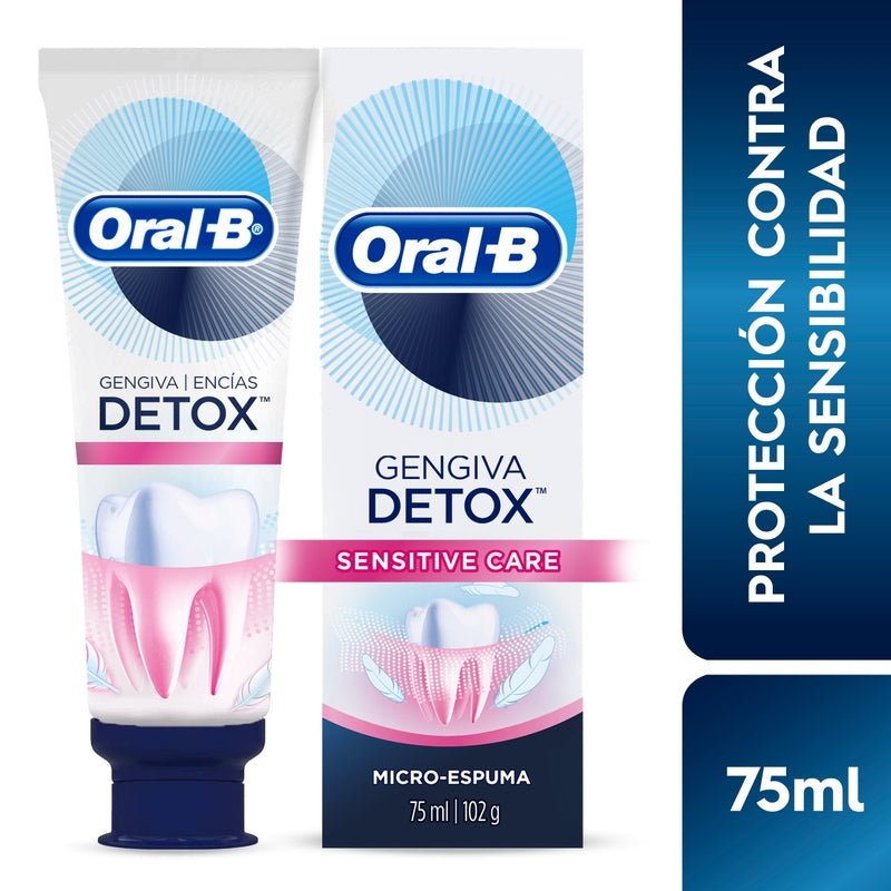 Pasta de dientes Oral - B Encías detox Sensitive Care con Flúor 75 ml - Farmacias Arrocha