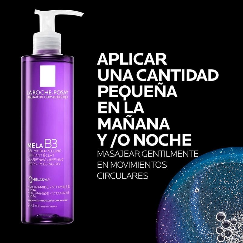 La Roche Posay Mela B3 Gel Limpiador Microexfoliante unificador 200ml - Farmacias Arrocha