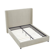 Cama tapizada con respaldar en lateral Taupe - Farmacias Arrocha