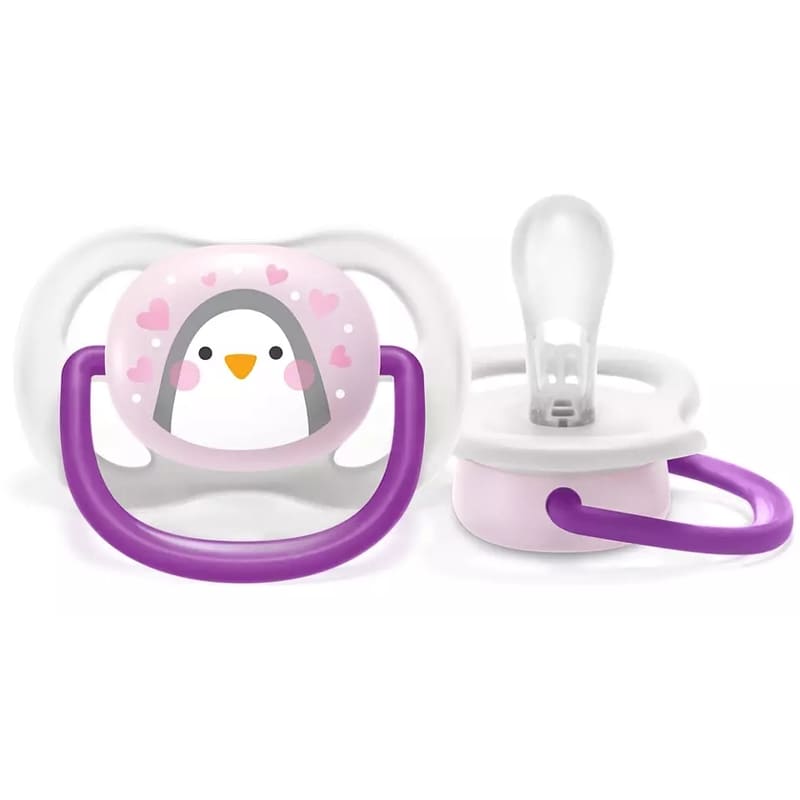Avent 1 Chupete Ultra Air 0 - 6M/ Girl Penguin - Farmacias Arrocha