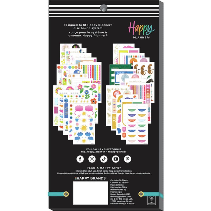 Happy Planner Joyful Expression 30 Sheet Sticker Value Pack - Farmacias Arrocha