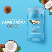 Barra Invisible Antitranspirante Secret Coconut 45 g - Farmacias Arrocha
