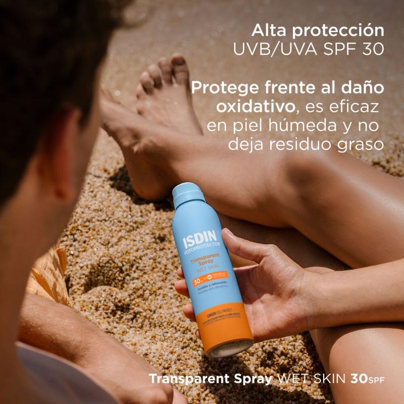 Isdin Fotoprotector Transparent Spray Wet Skin Spf50 250Ml - Protector Solar Corporal - Farmacias Arrocha