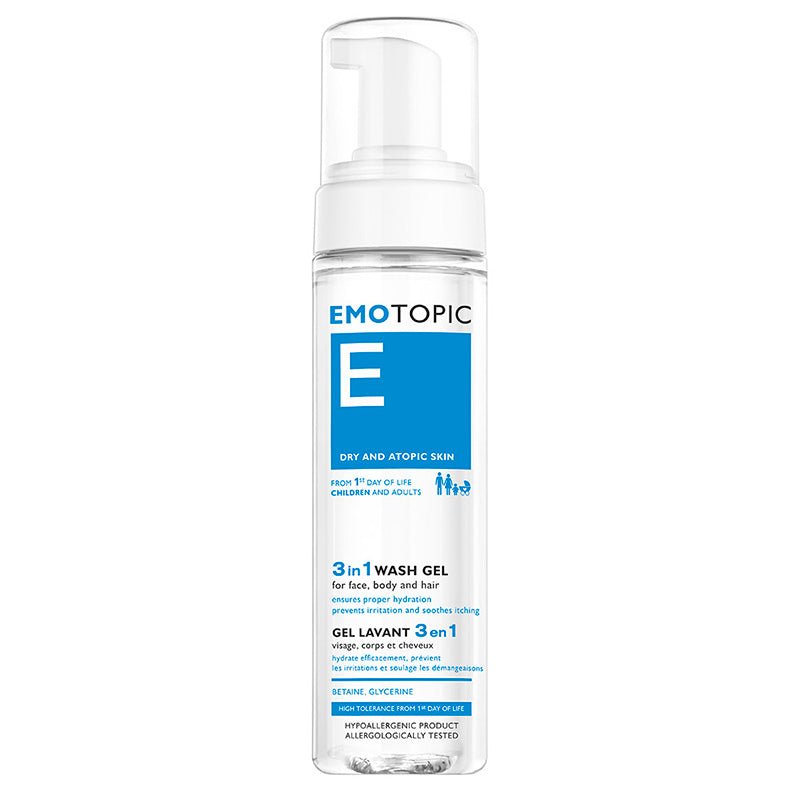 Emotopic Gel lavante 3 en 1, para cara, cuerpo y cabello, desde el primer día de vida 200 ml - Farmacias Arrocha