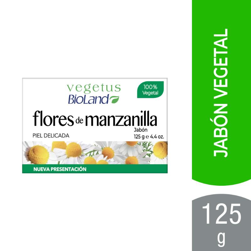Bioland Jabón Flores Manzanilla En Barra 125G - Farmacias Arrocha