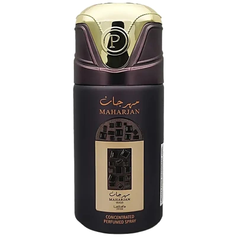 Lattafa Body Spray Maharjan Gold 250Ml - Farmacias Arrocha
