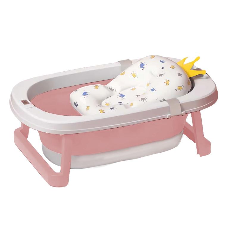 Bañera Plegable Con Indicador De Temperatura Rosa - Farmacias Arrocha
