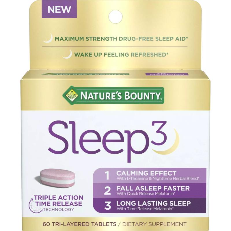 Nature's Bounty Sleep3 Tri - Layer Melatonin 10Mg 60Tabs - Farmacias Arrocha