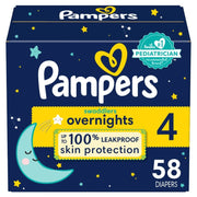 Pañales Pampers Swaddlers Overnight Talla 4, 58 unidades - Farmacias Arrocha