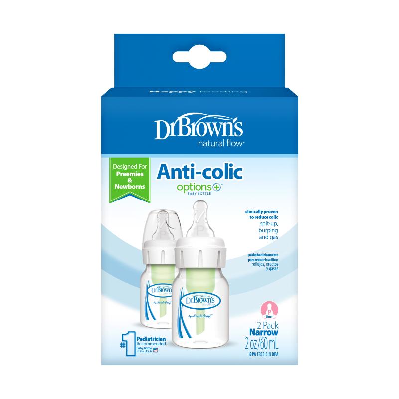 Dr Brown'S Set 2 Biberón Anti Cólico Cuello Estrecho 2oz - Farmacias Arrocha