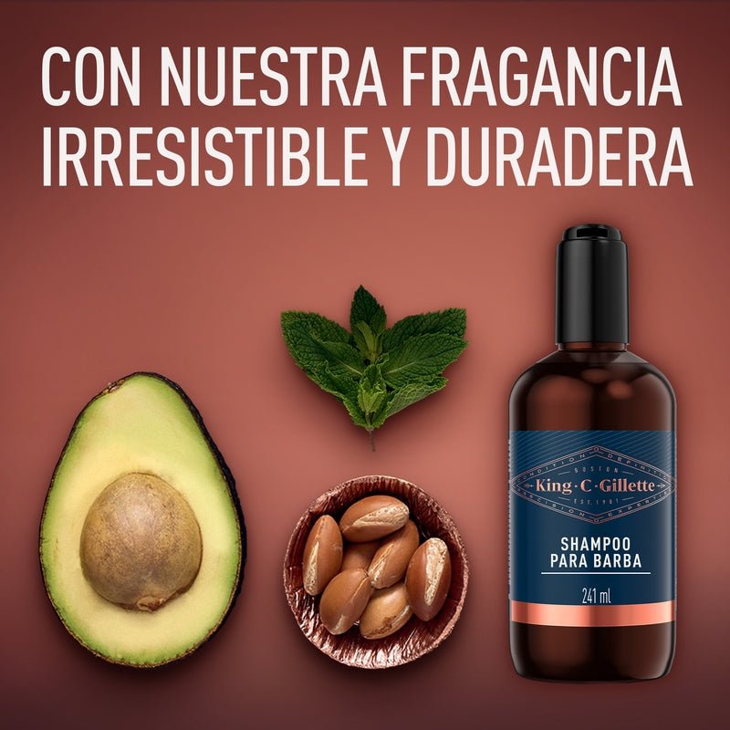 Shampoo para barba King C. Gillette, 241ml - Farmacias Arrocha