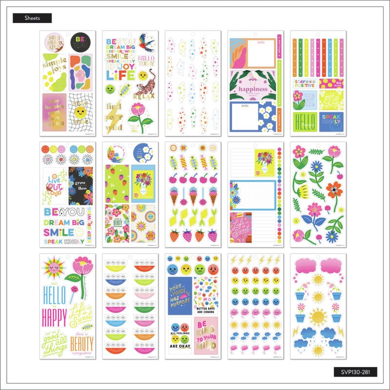 Happy Planner Joyful Expression 30 Sheet Sticker Value Pack - Farmacias Arrocha