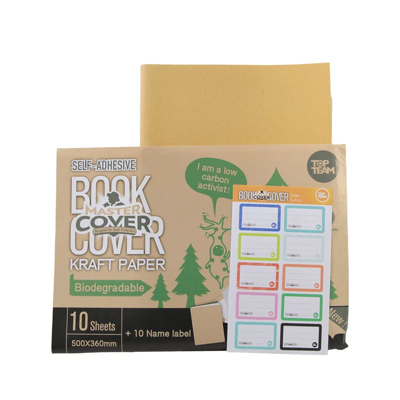 Top Team Kraft Paper Book Cover In Sheet - Adhesive - Farmacias Arrocha