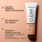Covergirl Clean Invisible Foundation - Farmacias Arrocha