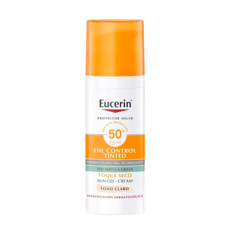 Eucerin Sun Facial Oil Control Tono Claro 50Ml - Farmacias Arrocha
