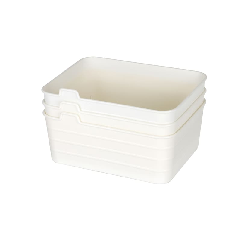Tengone Contenedores De Clasificación Cuadradas Blanco 3Pk - Farmacias Arrocha
