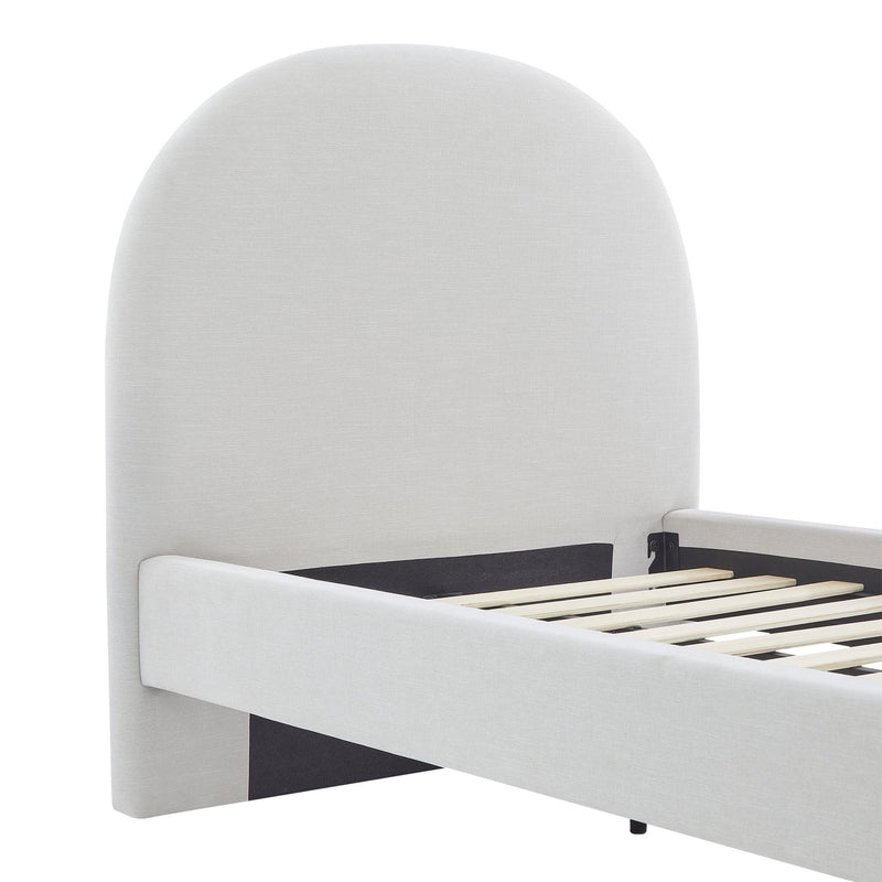 Cama tapizada Twin con respaldar curvo - Farmacias Arrocha