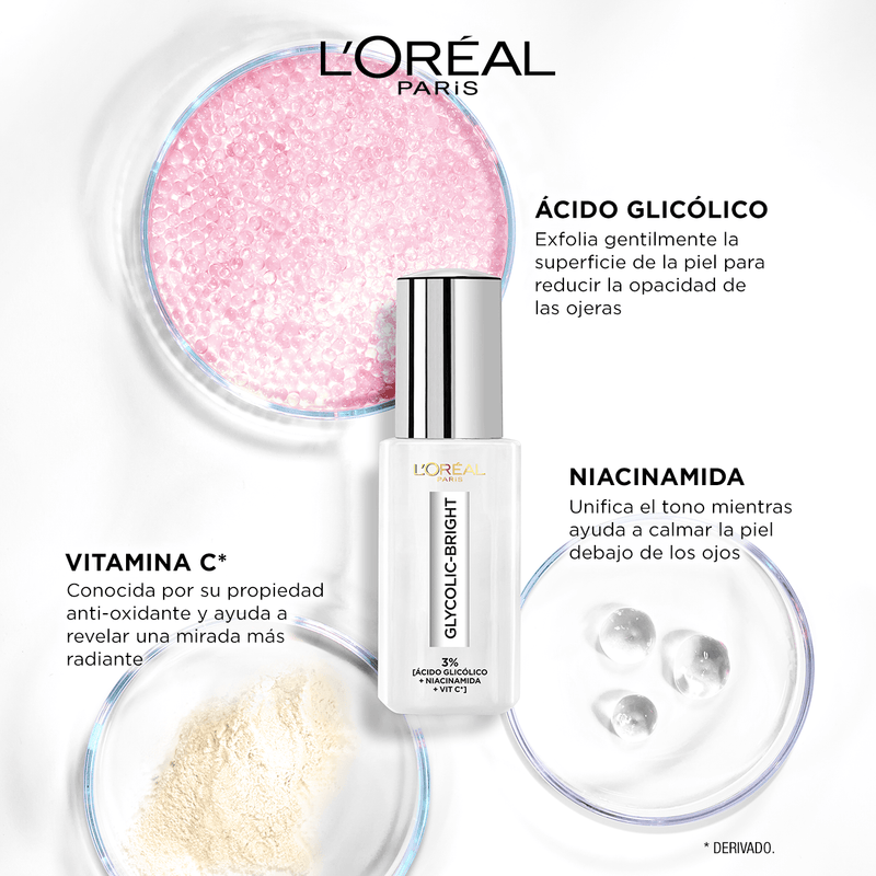Serum ojos Glycolic Bright L'Oreal Paris 20 ml - Farmacias Arrocha