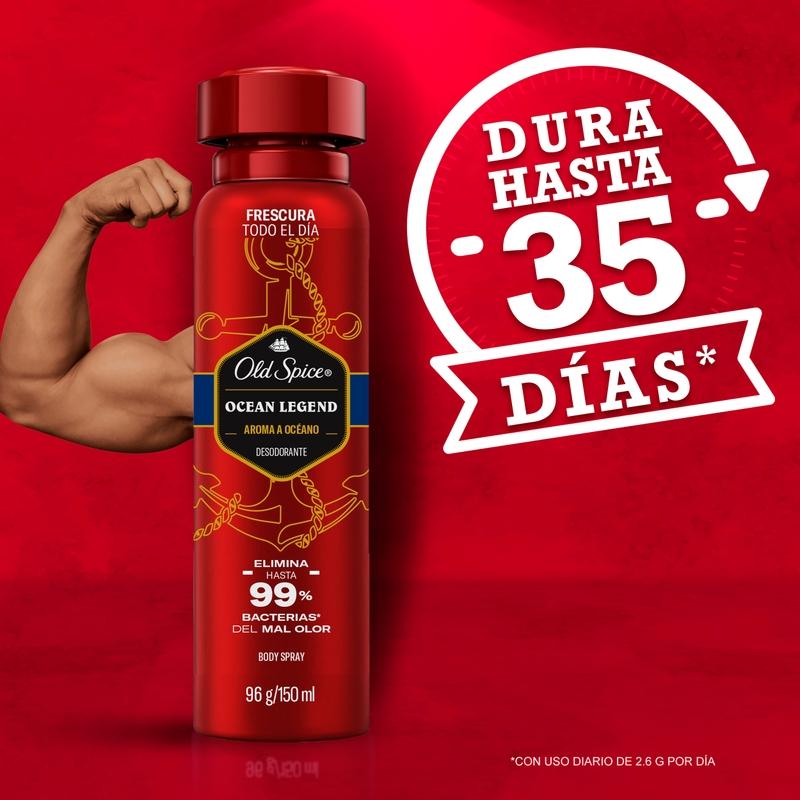 Desodorante Body Spray Old Spice Ocean Legend 96 g/150 ml - Farmacias Arrocha
