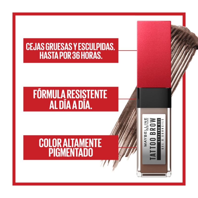 Maybelline Gel Para Cejas Maybelline Ny Tattoo Brow 3D - Farmacias Arrocha