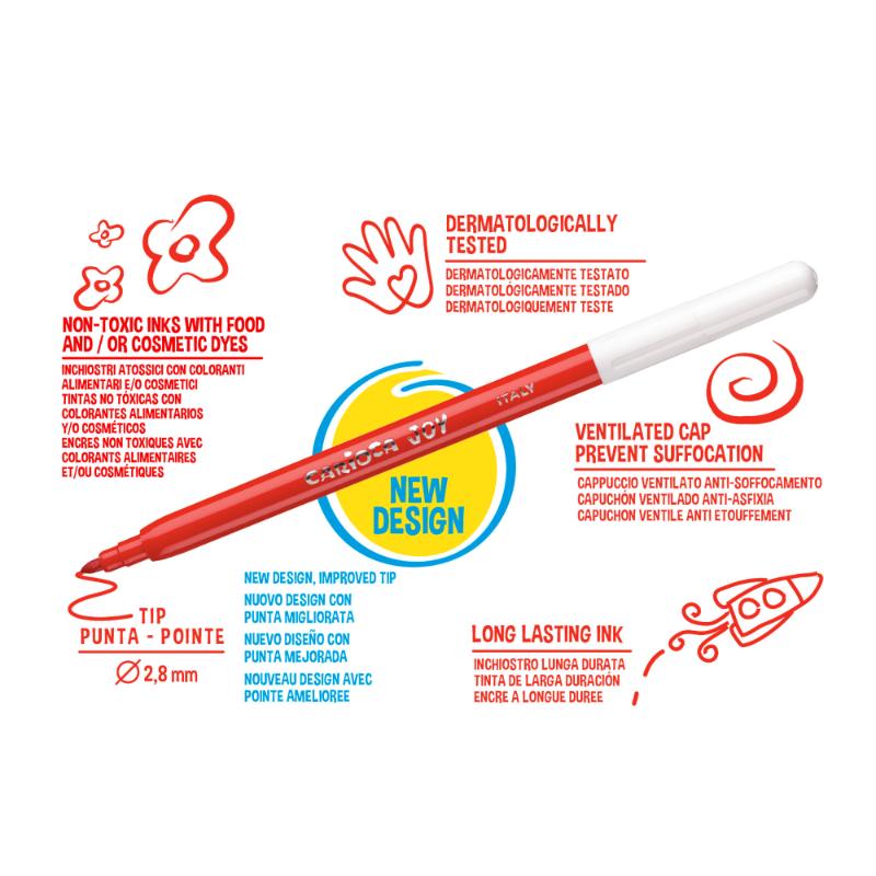 Carioca Joy Fiber Pen Metrobox 100Pcs - Farmacias Arrocha