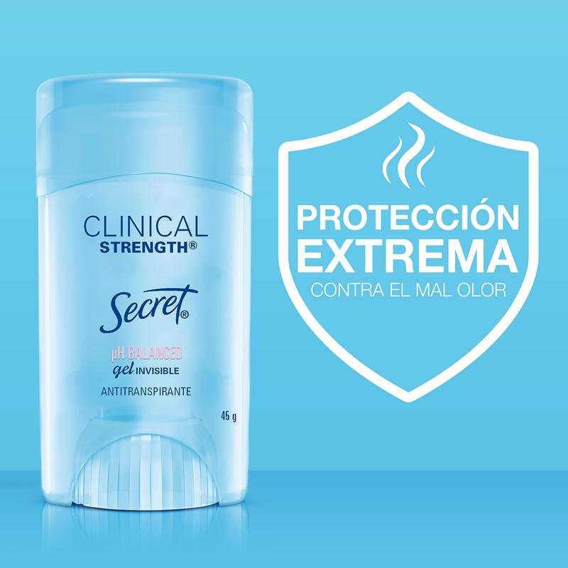 Gel Invisible Antitranspirante Secret Clinical Strength Ph Balanced 45 g - Farmacias Arrocha